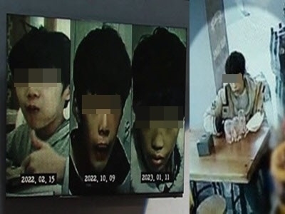 ▲인천 초등생 A군(11)이 사망하기 1년 전 사진(맨 왼쪽)과 사망 한 달 전 사진, 사망 전 편의점에서 포착된 모습. SBS ‘그것이 알고 싶다’ 갈무리