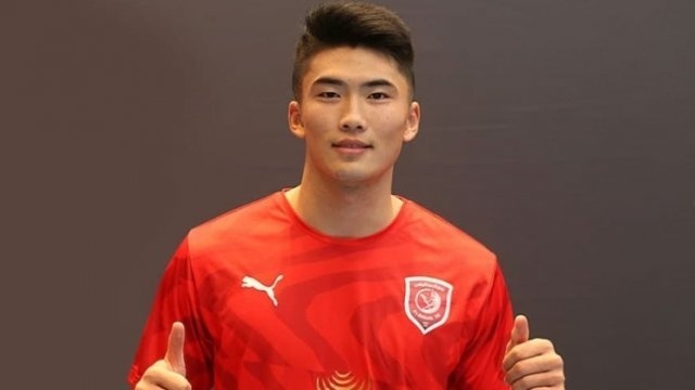 카타르 프로축구 알두하일에서 뛰던 북한 축구 선수 한광성. 알두하일 트위터 캡처