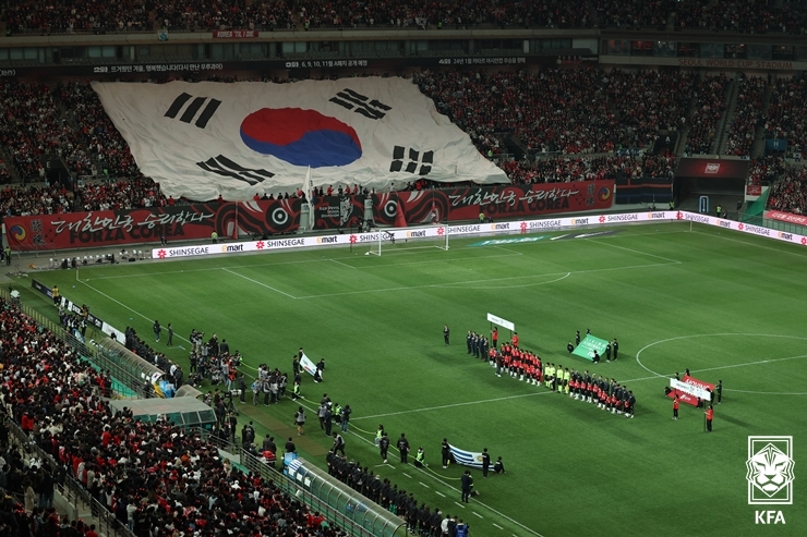 서울월드컵경기장에서 한국 vs 우루과이 경기가 열리고 있다. 대한축구협회 제공