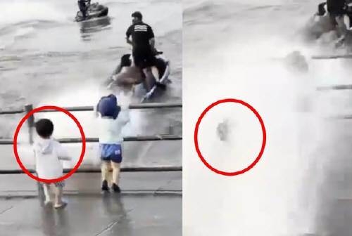 한강에서 제트스키를 타던 한 남성이 구경하던 어린아이를 향해 물대포를 뿌려 아이가 크게 다치는 사고가 발생했다. 온라인 커뮤니티 캡처