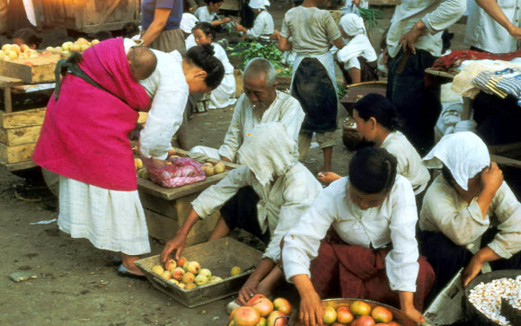 유엔평화기념관이 6·25 전쟁 소장품 모으기 캠페인에서 수집한 사진을 정전 70주년을 맞아 연합뉴스에 26일 일부 공개했다. 사진은 부산의 시장 모습. 2023.7.26. 유엔평화기념관 제공