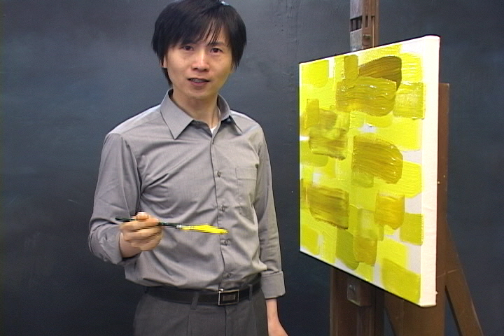 추상화를 그리는 예술가의 고뇌와 애환을 비튼 ‘노란 비명 그리기’(2012). 리움미술관 제공
