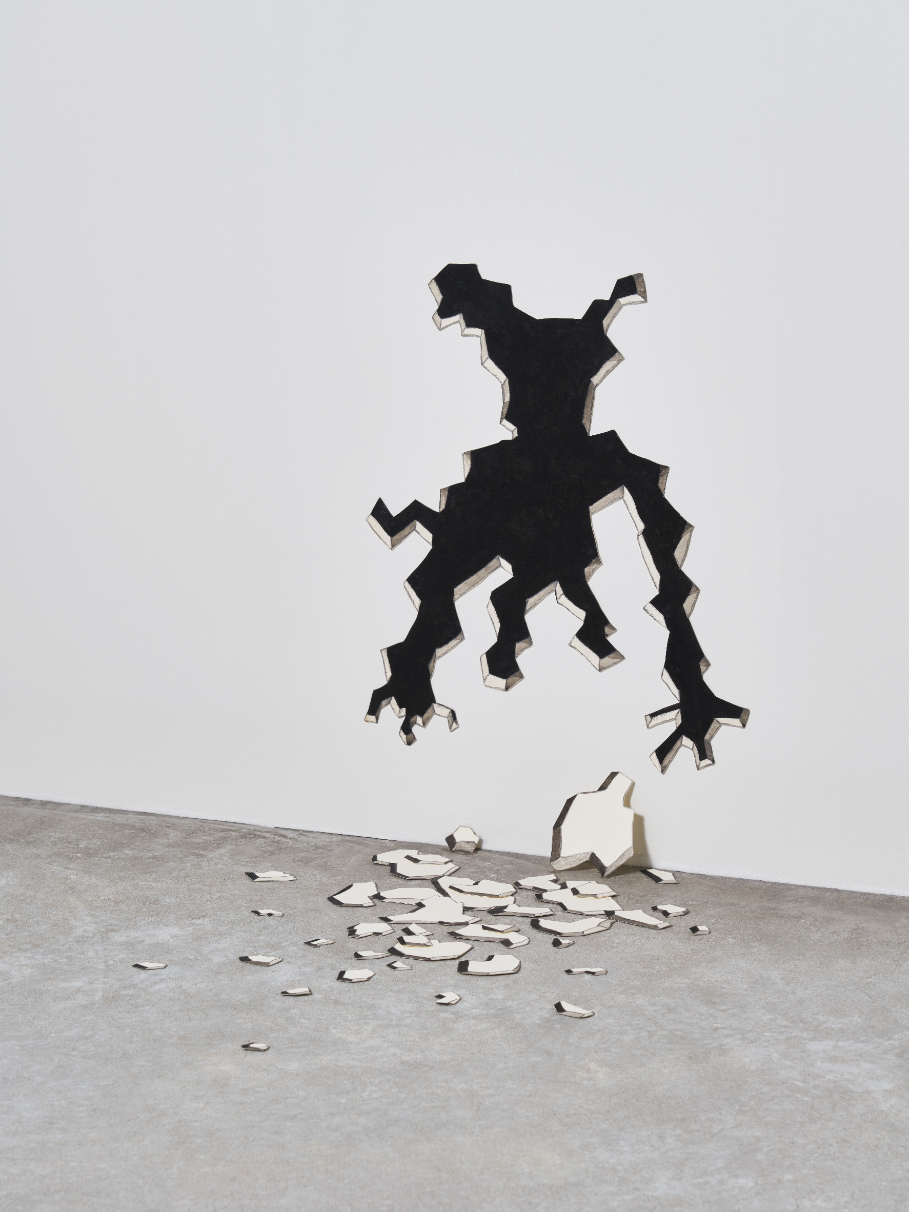 개가 벽을 뚫고 나간 그림을 입체적으로 연출한 ‘두려움 없는 두려움’(1991).  리움미술관 제공