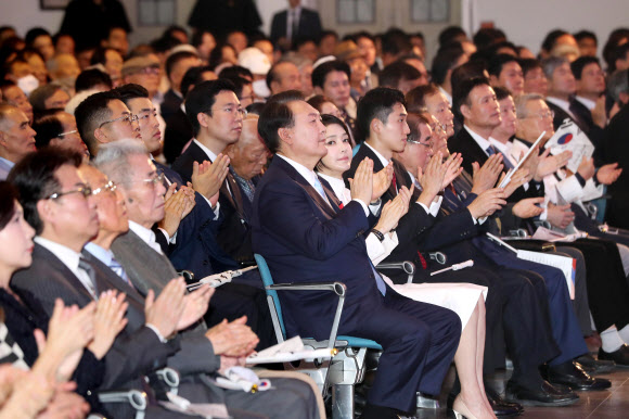 윤석열 대통령, 제78주년 광복절 경축식 참석