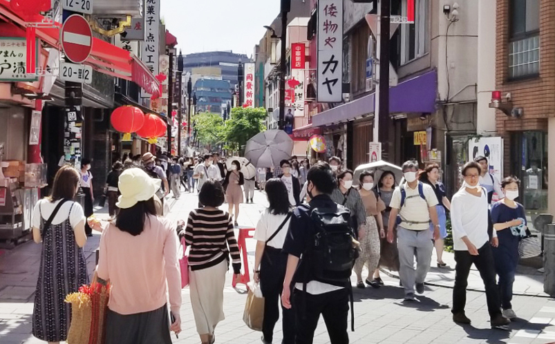 관광객들로 붐비는 일본 요코하마시 차이나타운. (사진은 기사의 특정사실과 관련이 없음) 김태균 기자