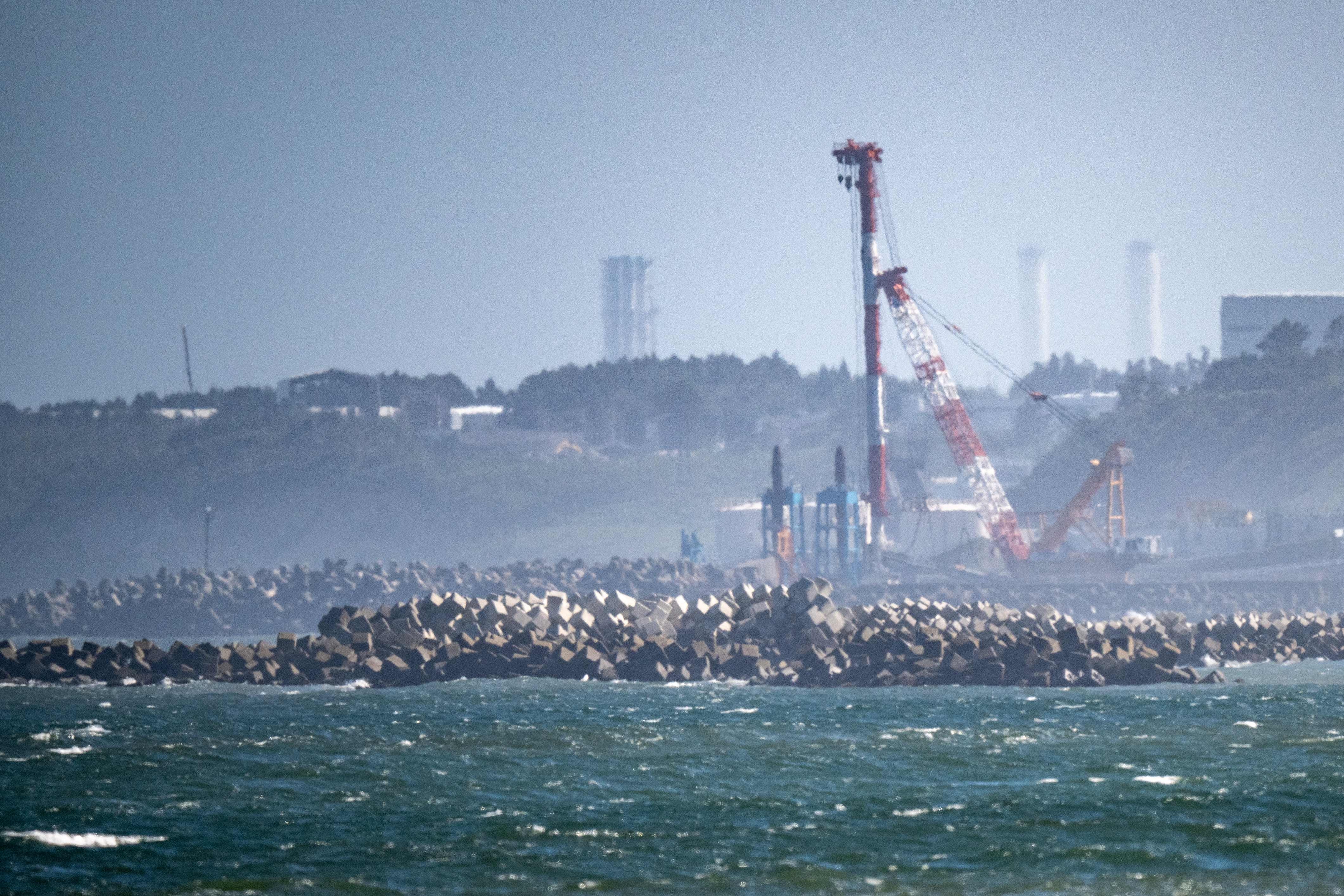24일 오염수 방류를 개시한 후쿠시마 제1원자력발전소. 후쿠시마 AFP 연합뉴스