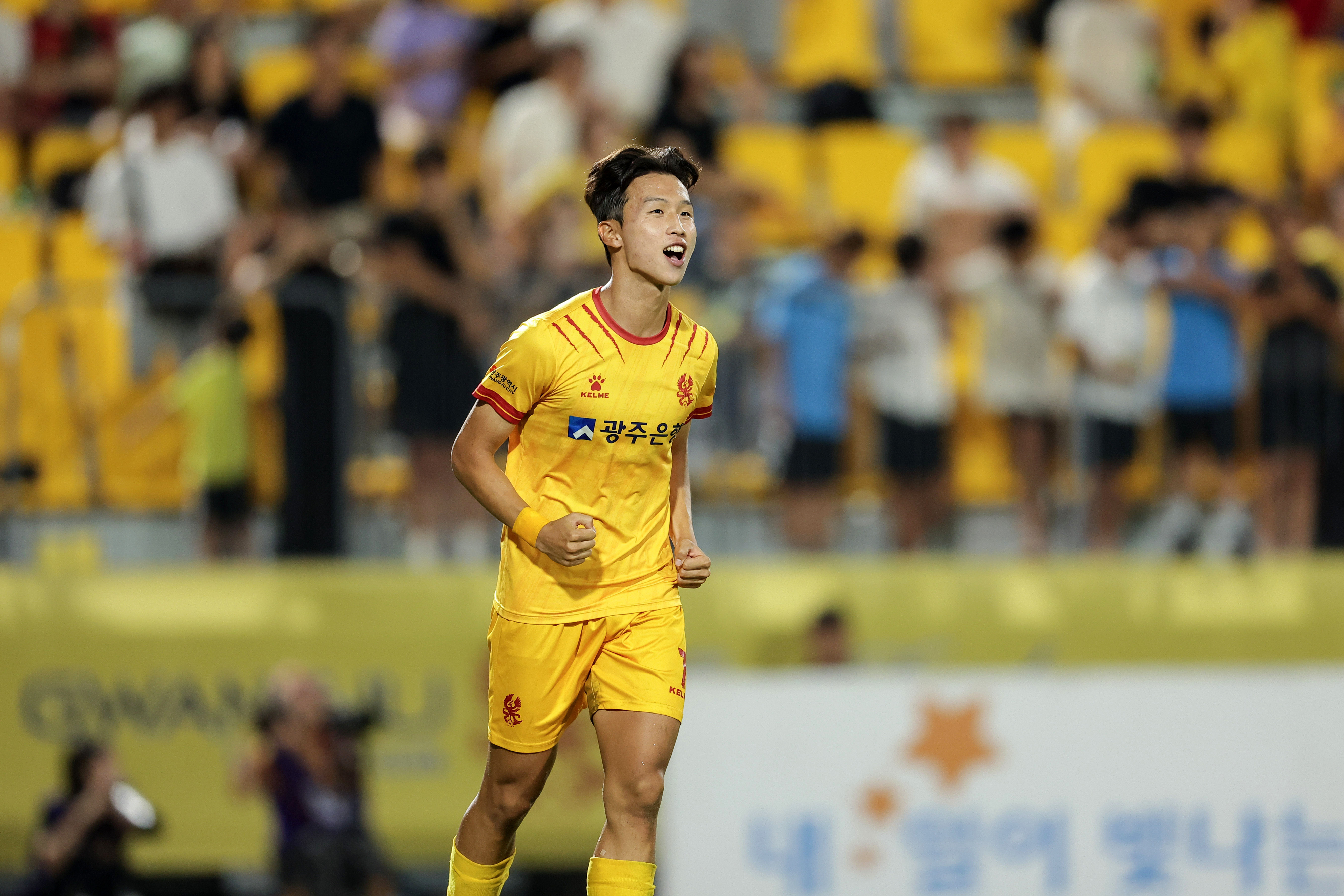 K리그1 28라운드 MVP에 선정된 광주FC 엄지성. 한국프로축구연맹