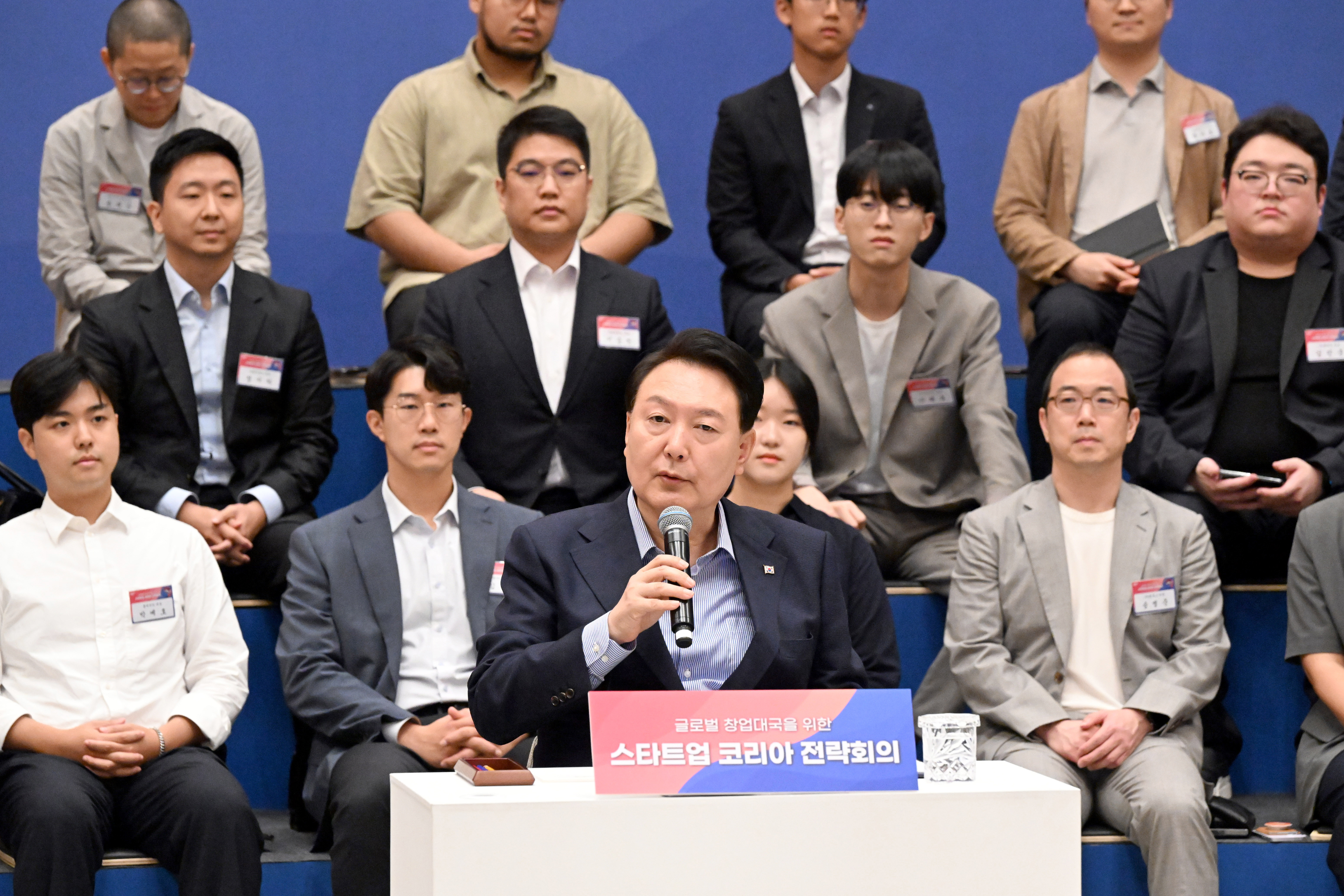 윤석열 대통령이 30일 청와대 영빈관에서 열린 ‘스타트업 코리아 전략회의’에서 발언하고 있다. 박지환 기자