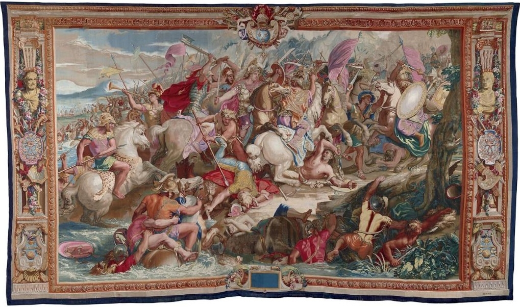 고블랭 제작소, 그라니쿠스 전투(1680~1687), 태피스트리, 485×845㎝, 빈 미술사박물관 소장. 사회평론아카데미 제공