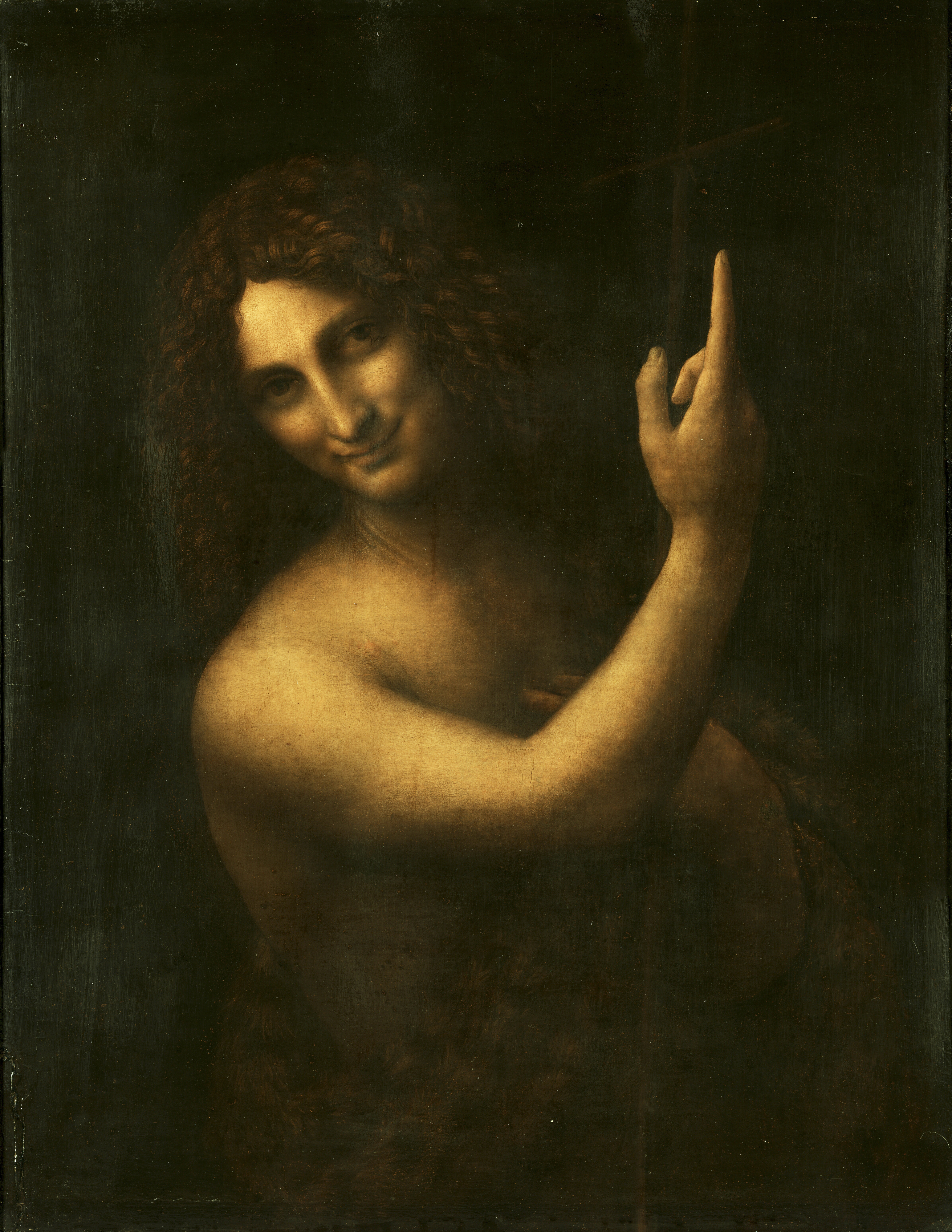 레오나르도 다빈치, 세례자 성 요한, 1513. 파리 루브르박물관 소장품.