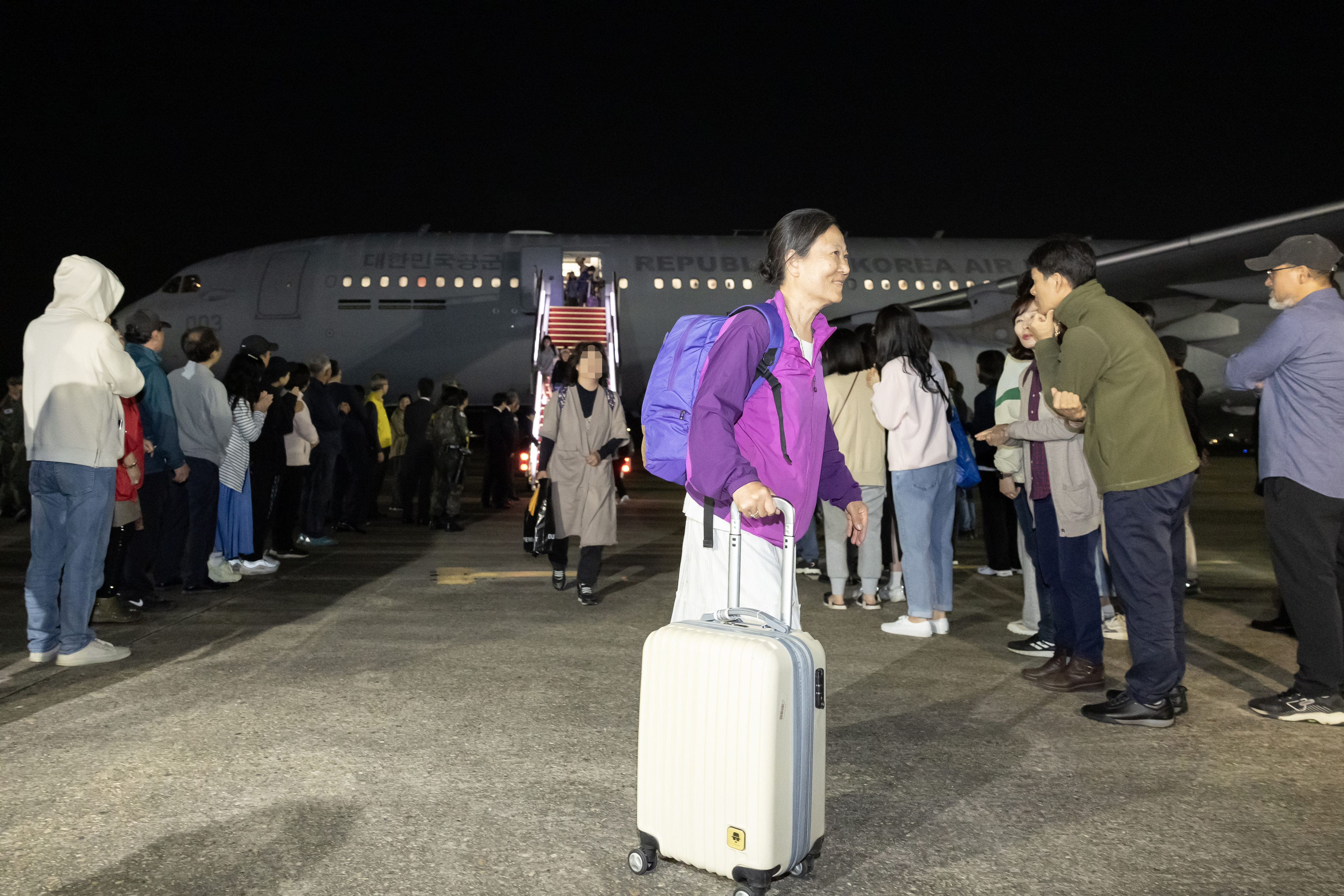 서울공항 도착한 이스라엘 교민들