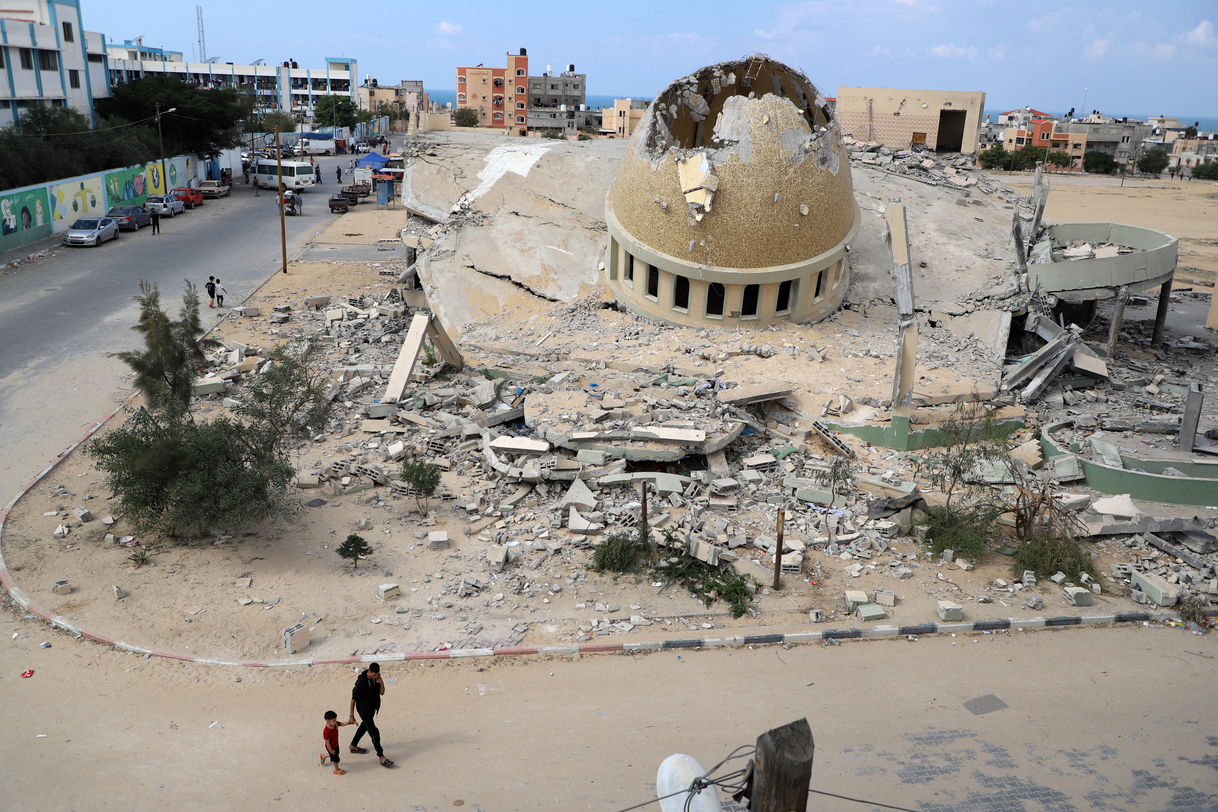 이스라엘 공습에 파괴된 가자지구 건물