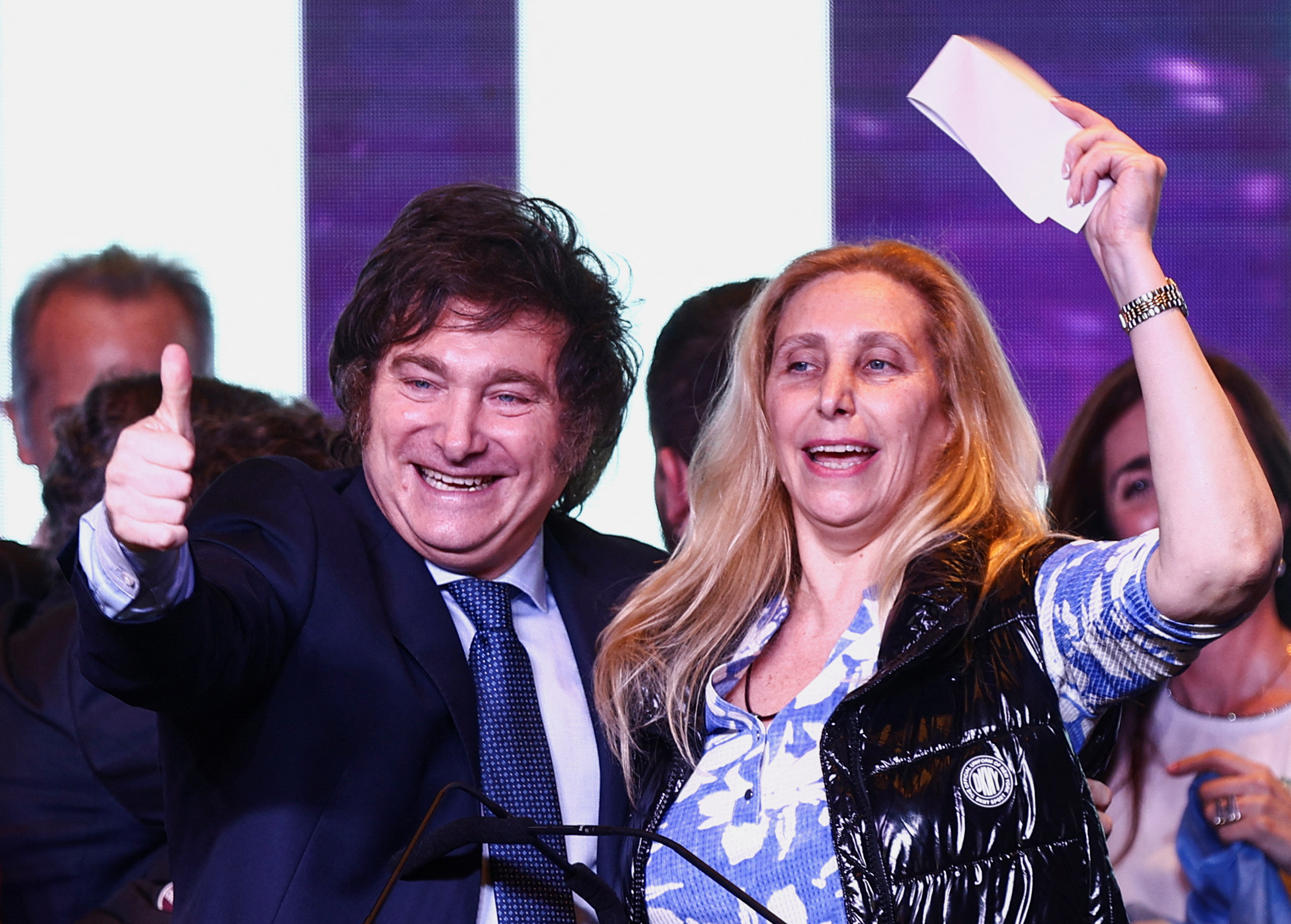 하비에르 밀레이(왼쪽) 아르헨티나 대통령 후보. 로이터 연합뉴스
