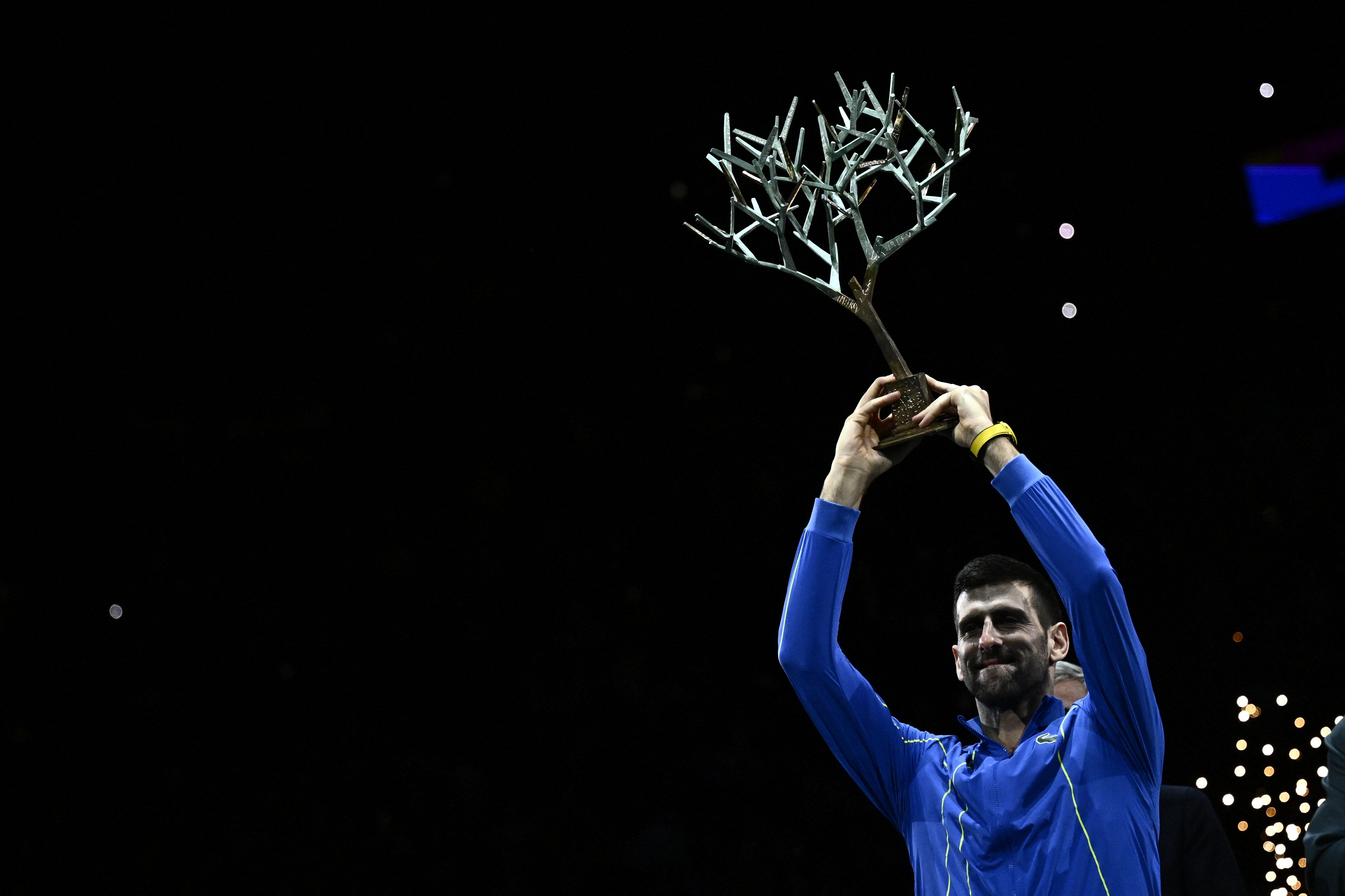 6일(한국시간) ATP 마스터스 1000시리즈에서 통산 40번째 우승을 차지한 노바크 조코비치. AFP 연합뉴스