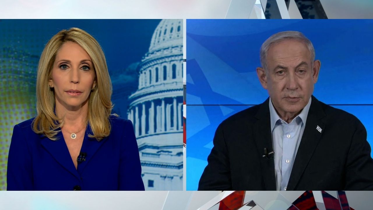 베냐민 네타냐후 이스라엘 총리가 12맇(현지시간) 미국 CNN 방송에 출연, 전후 구상 등을 밝히고 있다. CNN 홈페이지