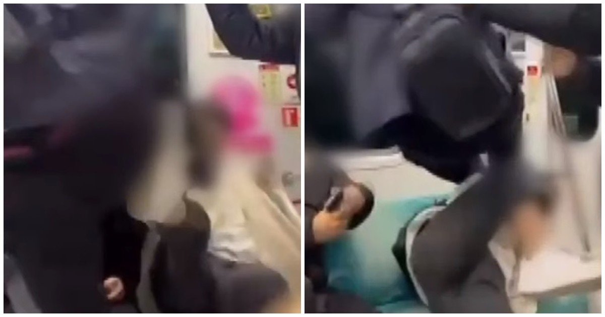 지난 9일 인천 2호선 지하철에서 만취한 채 중학생들을 폭행한 남성. JTBC ‘사건반장’