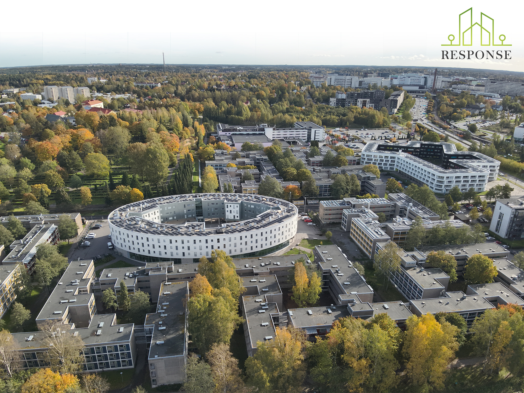 핀란드 투르쿠는 에너지 효율을 높이는 포지티브 에너지 지역(PED)을 운영한다. 사진은 PED 시범 사업이 추진되는 기숙사 단지 모습. 투르쿠시 홈페이지 캡처