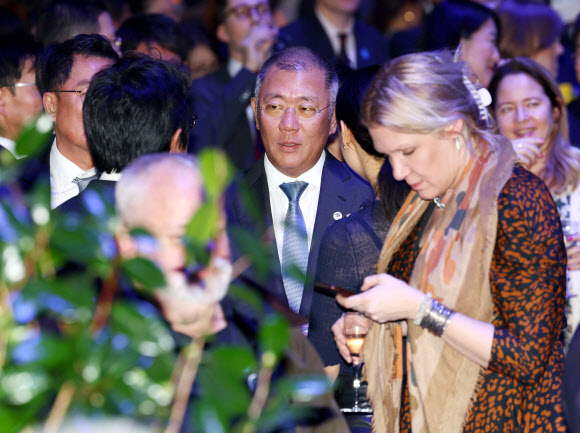 국경일 리셉션 참석한 정의선 현대차그룹 회장