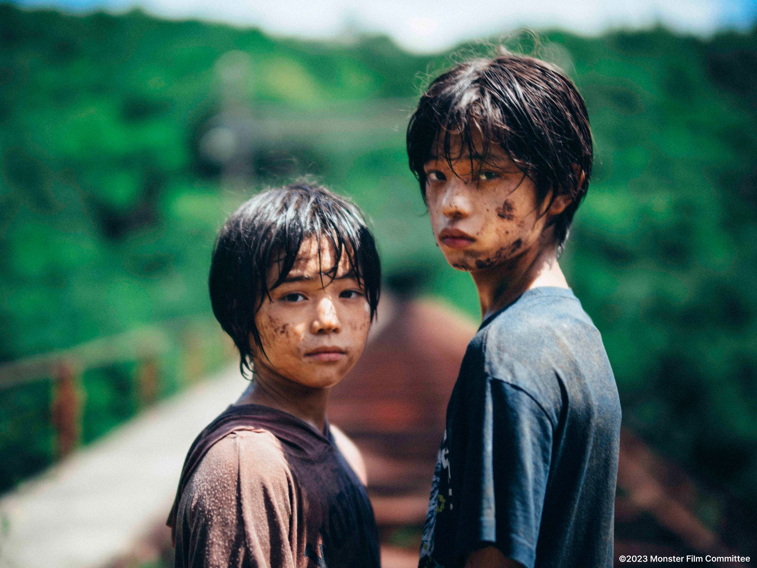 영화 ‘괴물’의 히이라기 히나타(왼쪽), 쿠로카와 소야. NEW 제공