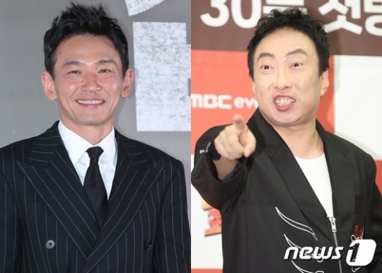 배우 황정민(왼쪽)과 개그맨 박명수. 뉴스1