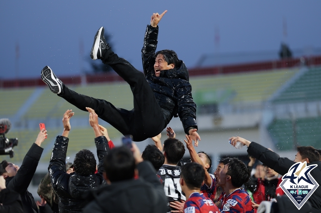 정정용 김천 상무 감독. 한국프로축구연맹 제공