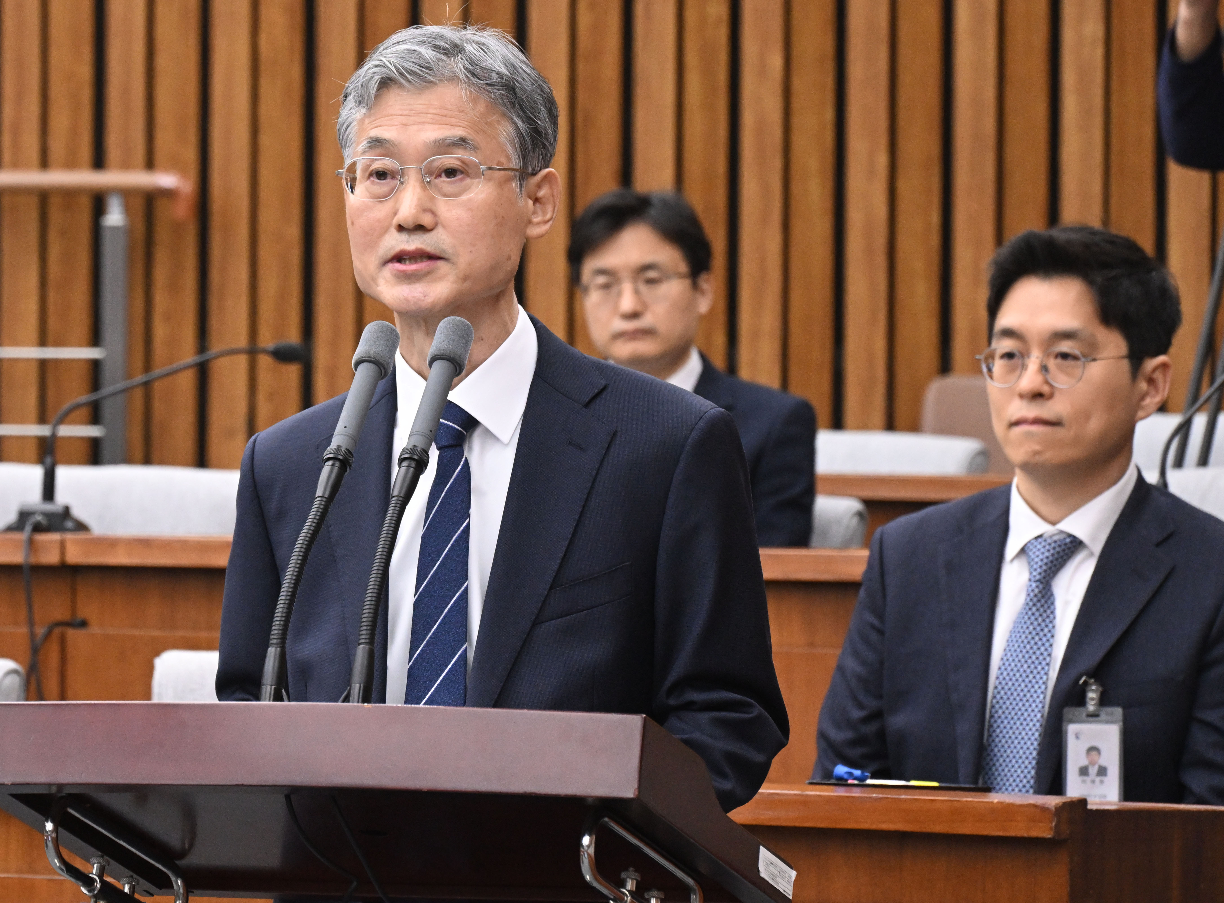 조희대 대법원장 후보자가 5일 국회에서 열린 인사청문회에서 발언하고 있다. 2023.12.5 안주영 전문기자