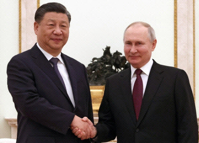 시진핑 중국 국가주석(왼쪽)과 블라디미르 푸틴 러시아 대통령. AFP 연합뉴스