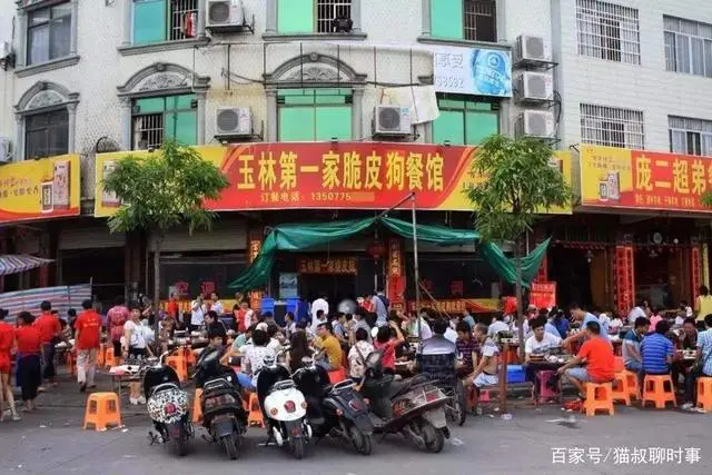 중국 광시자치구 위린시의 개고기 축제. 바이두 캡처