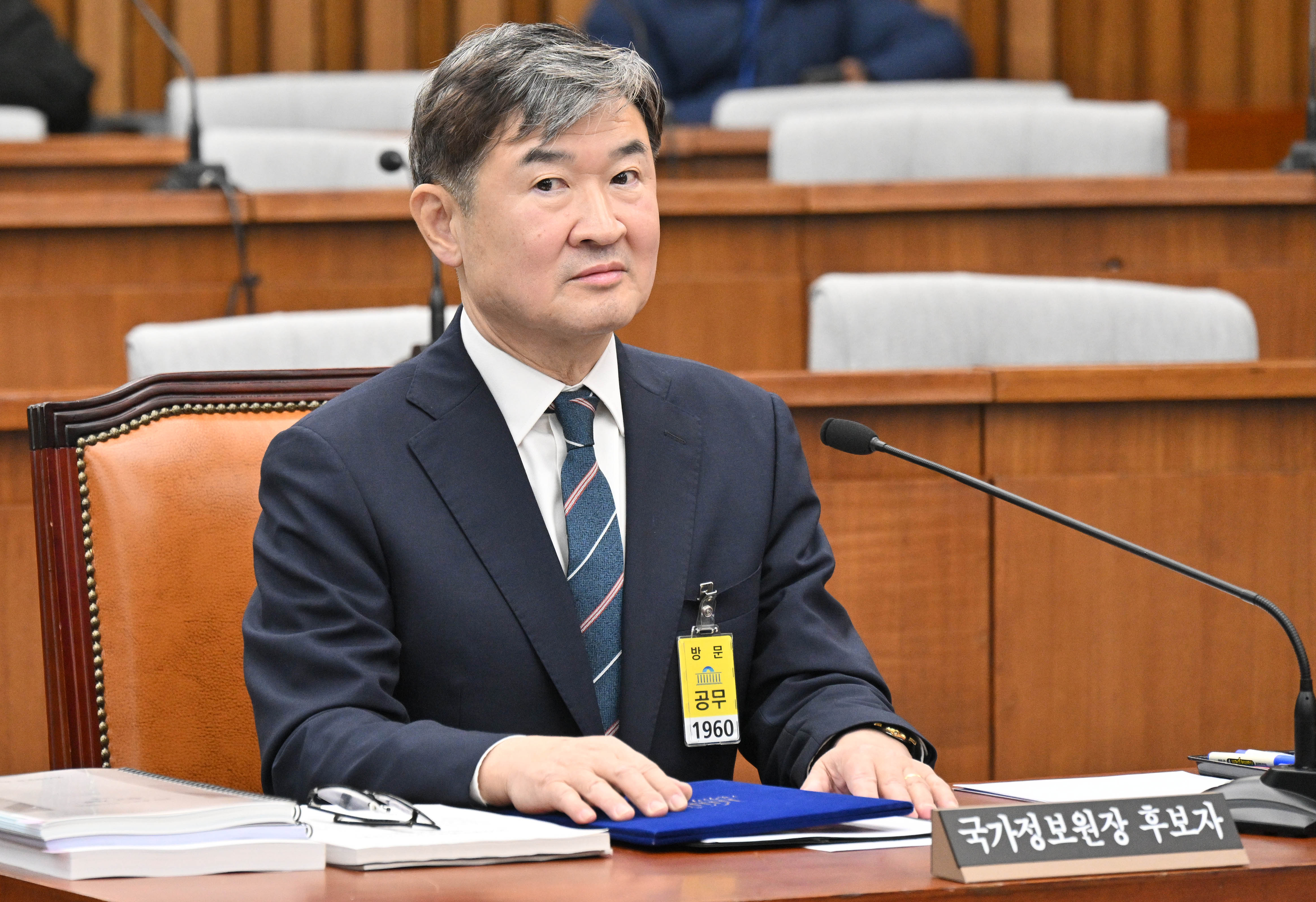 조태용 국가정보원장 후보자가 11일 국회 정보위원회에서 열린 인사청문회에 참석하고 있다. 홍윤기 기자