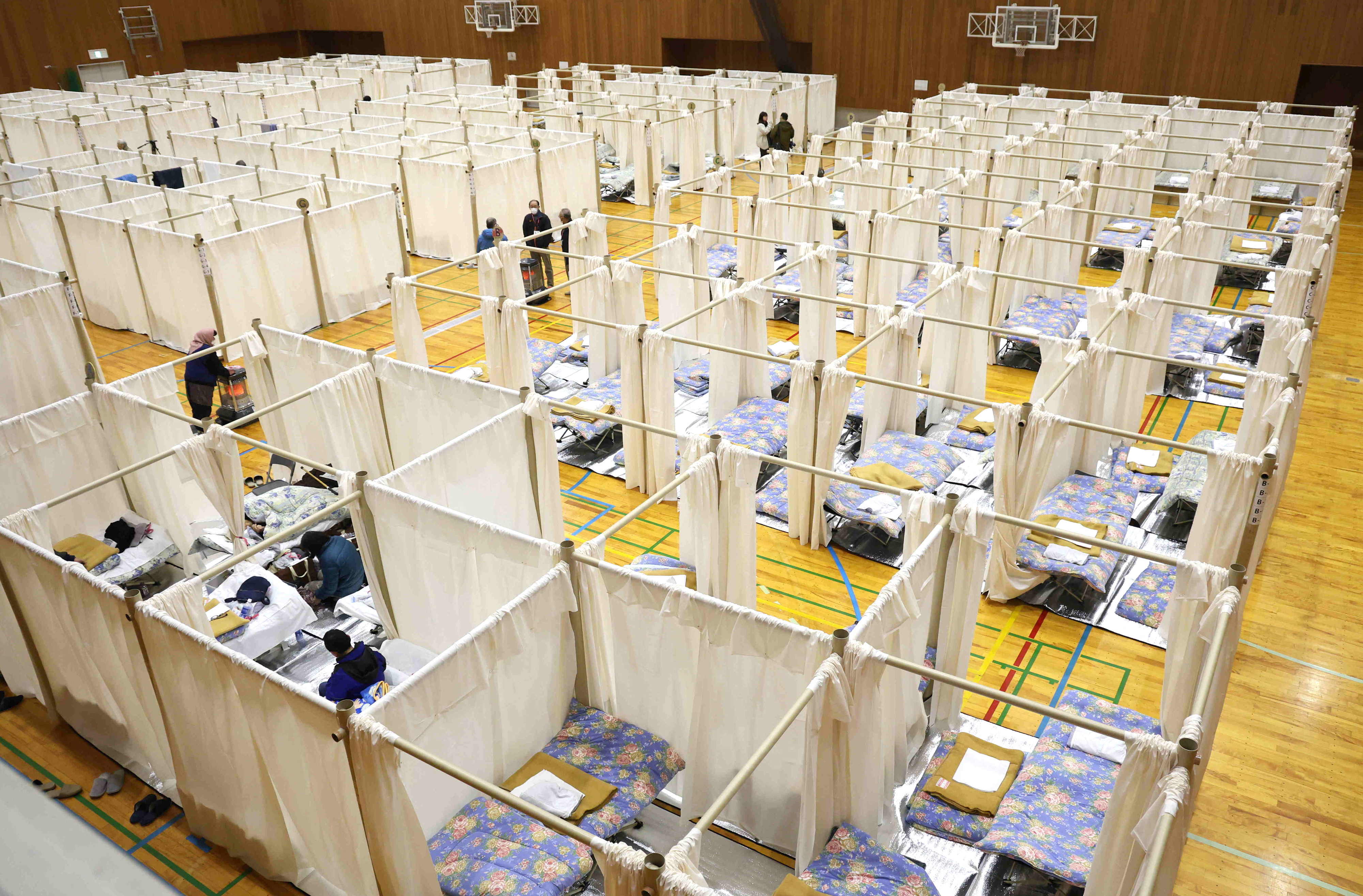 이시카와현 가나자와시 피난소 모습. 2024. 1. 11 AFP 연합뉴스