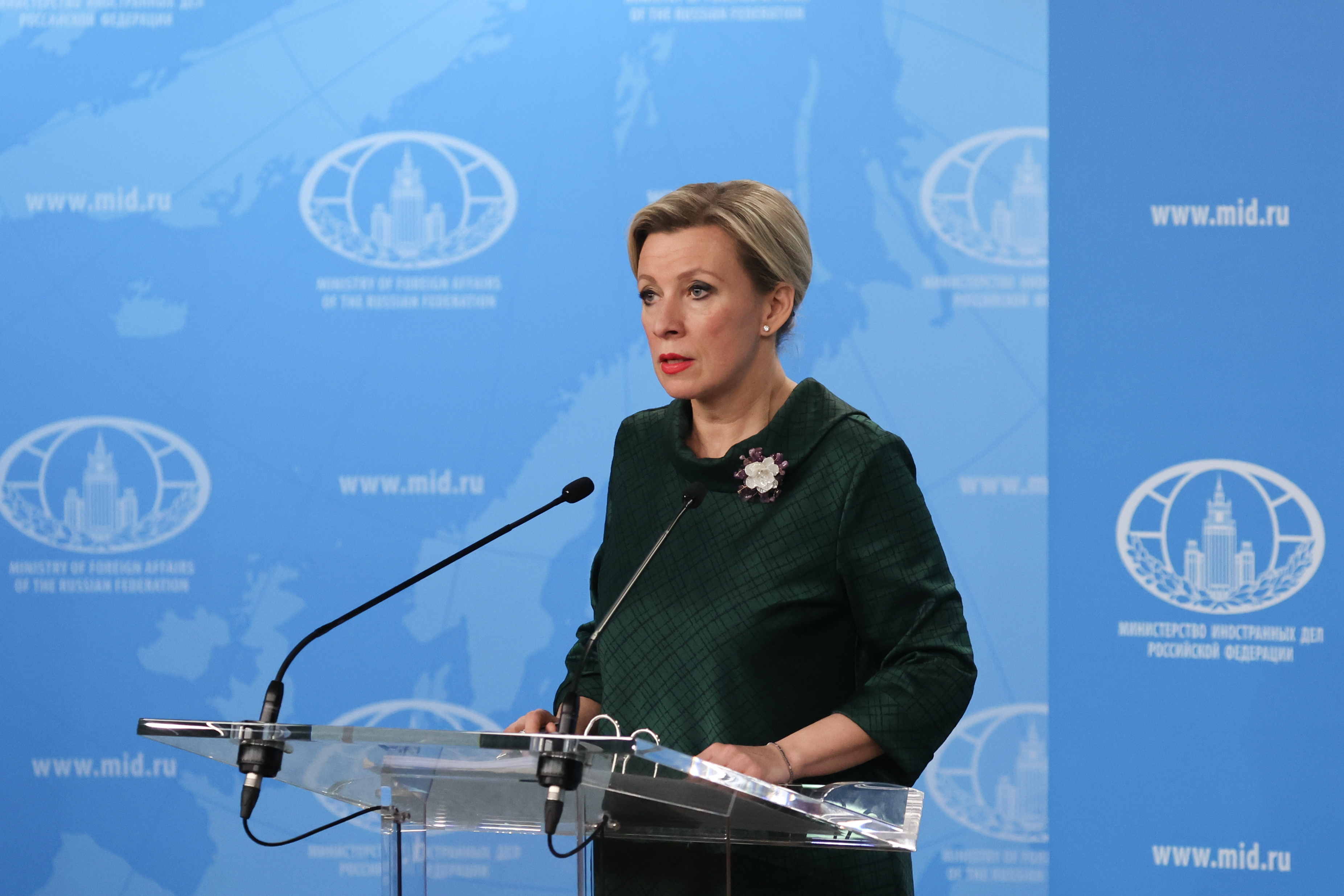 마리야 자하로바 러시아 외무부 대변인. 타스 연합뉴스 자료사진