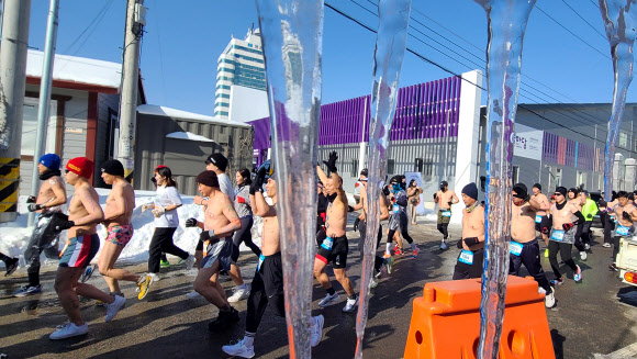 고드름이 증명하는 대관령 추위