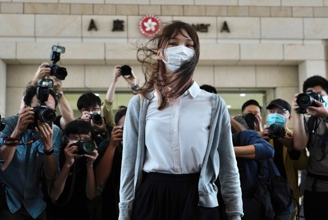 홍콩 민주활동가 아그네스 차우. AP 연합뉴스