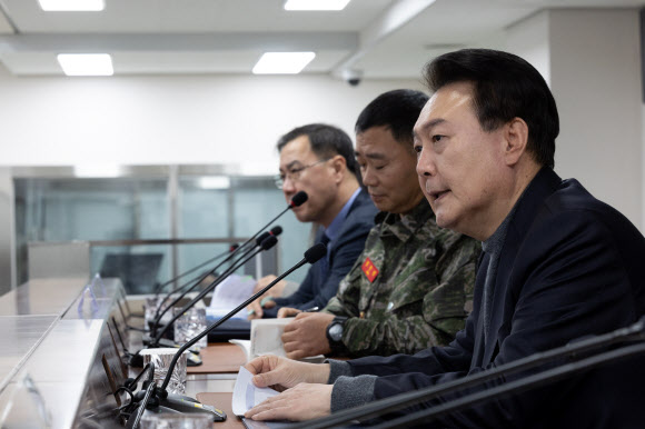 윤석열 대통령, 설 명절 해병 2사단 방문