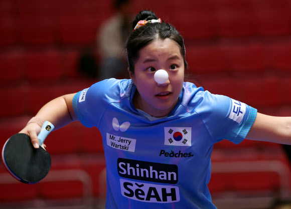 신유빈, 훈련도 실전처럼