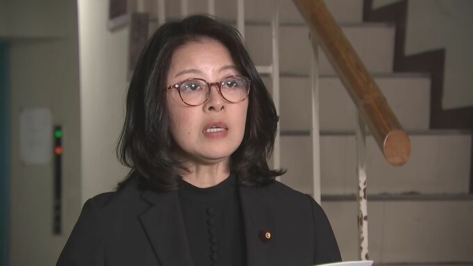 일본 자민당 히로세 메구미 의원이 5일 기자회견을 열어 불륜 사실을 인정하며 사과했다. TBS 뉴스 캡처