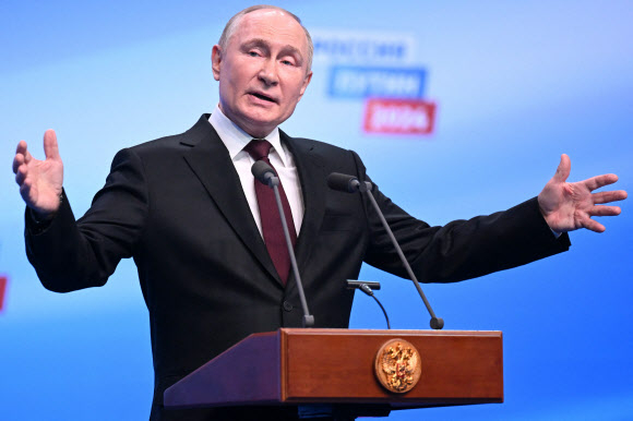 대선에서 승리가 확정된 블라디미르 푸틴 러시아 대통령