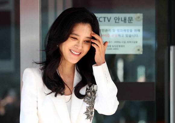 주주총회 참석하는 이부진 사장