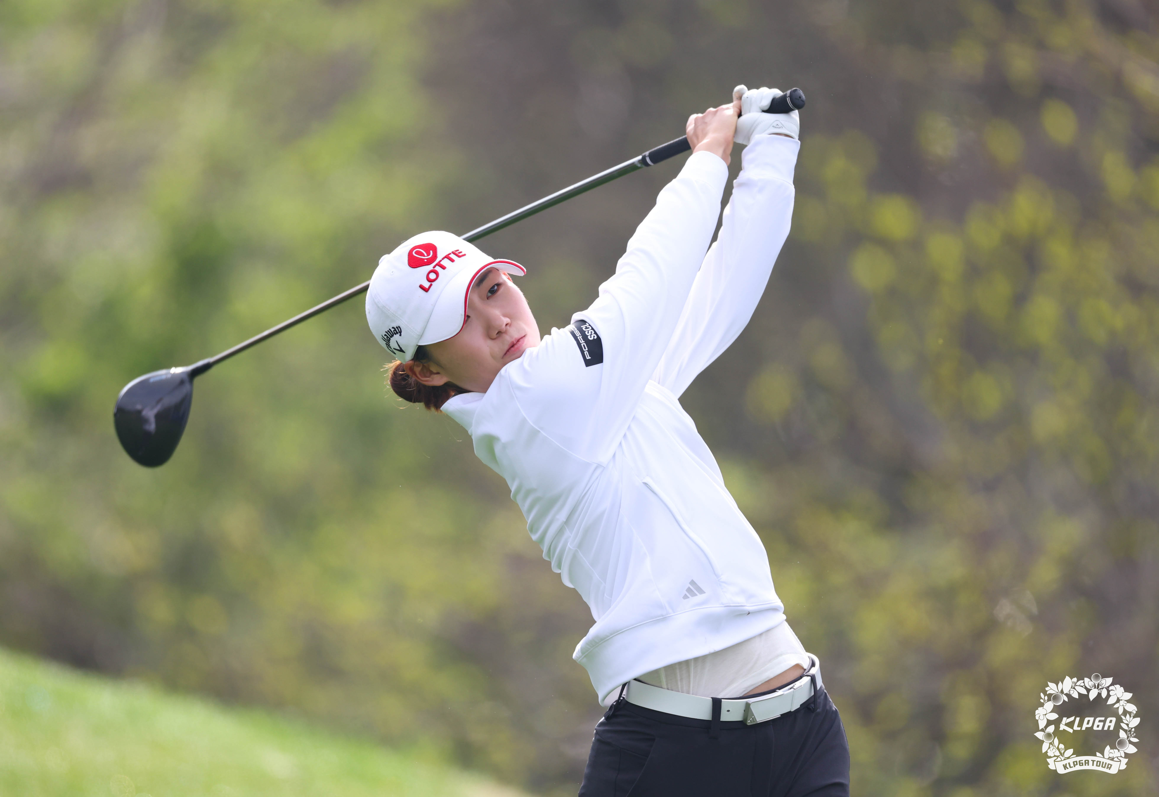 5일 두산건설 위브 챔피언십 2라운드 13번홀에서 티샷한 황유민. KLPGA 제공