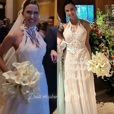 세계 최초 3D 프린팅 웨딩드레스를 입고 결혼식을 올린 마리아나 파바니. 마리아나 파바니 인스타그램