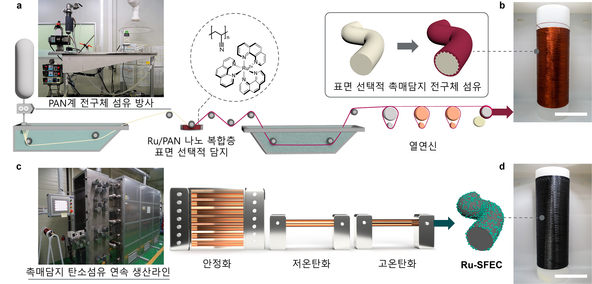 표면 선택적 촉매담지 탄소섬유 전극의 제조 모식도. UNIST 제공