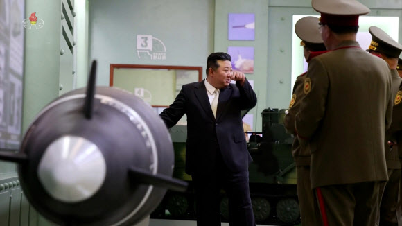 김정은, 국방과학원 전시관 참관