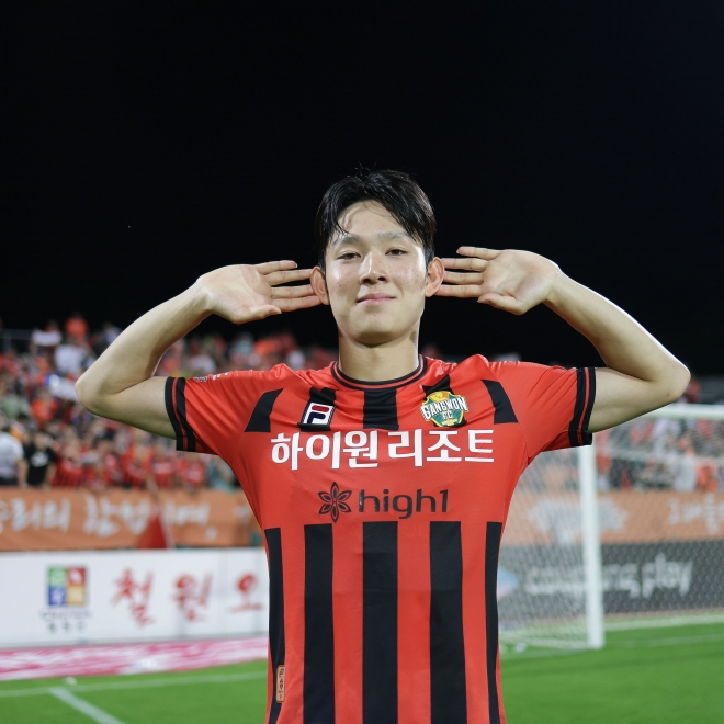 21일 현재 K리그1에서 5골·3도움으로 고교생 리거 신화를 쓰고 있는 양민혁(강원FC). 한국프로축구연맹 제공