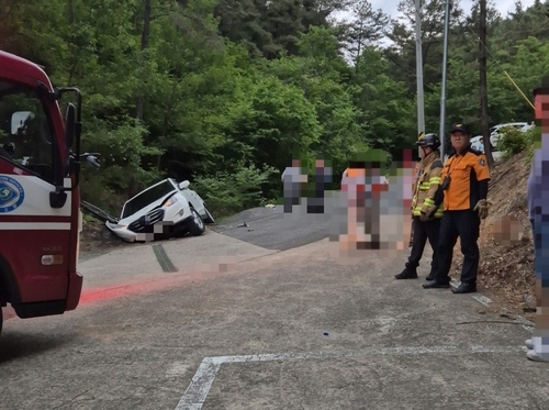 구미 한 사찰 인근 사고 현장
경북소방안전본부 제공