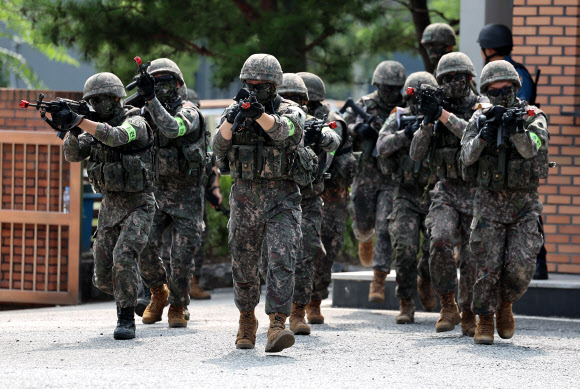 테러 진압작전 펼치는 군