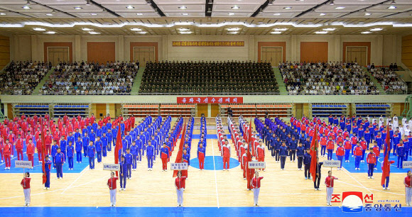 북한에서 지난 6일 39개 종목 550여개 세부종목 경기가 열리는 대규모 선수권대회가 개막했다고 조선중앙통신이 7일 보도했다. 2024.9.7   평양 조선중앙통신·연합뉴스