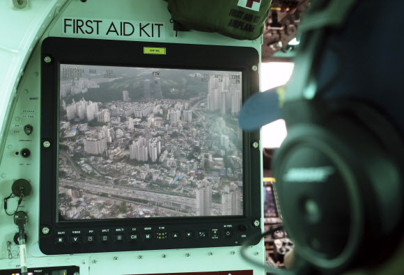 하늘에서 고속도로 법규위반차량 단속