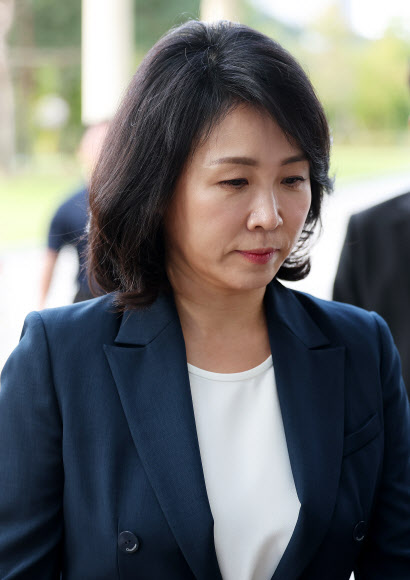 공판 출석하는 김혜경 씨