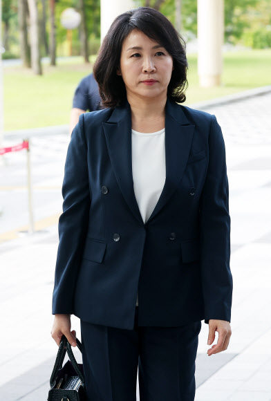 공판 출석하는 김혜경 씨