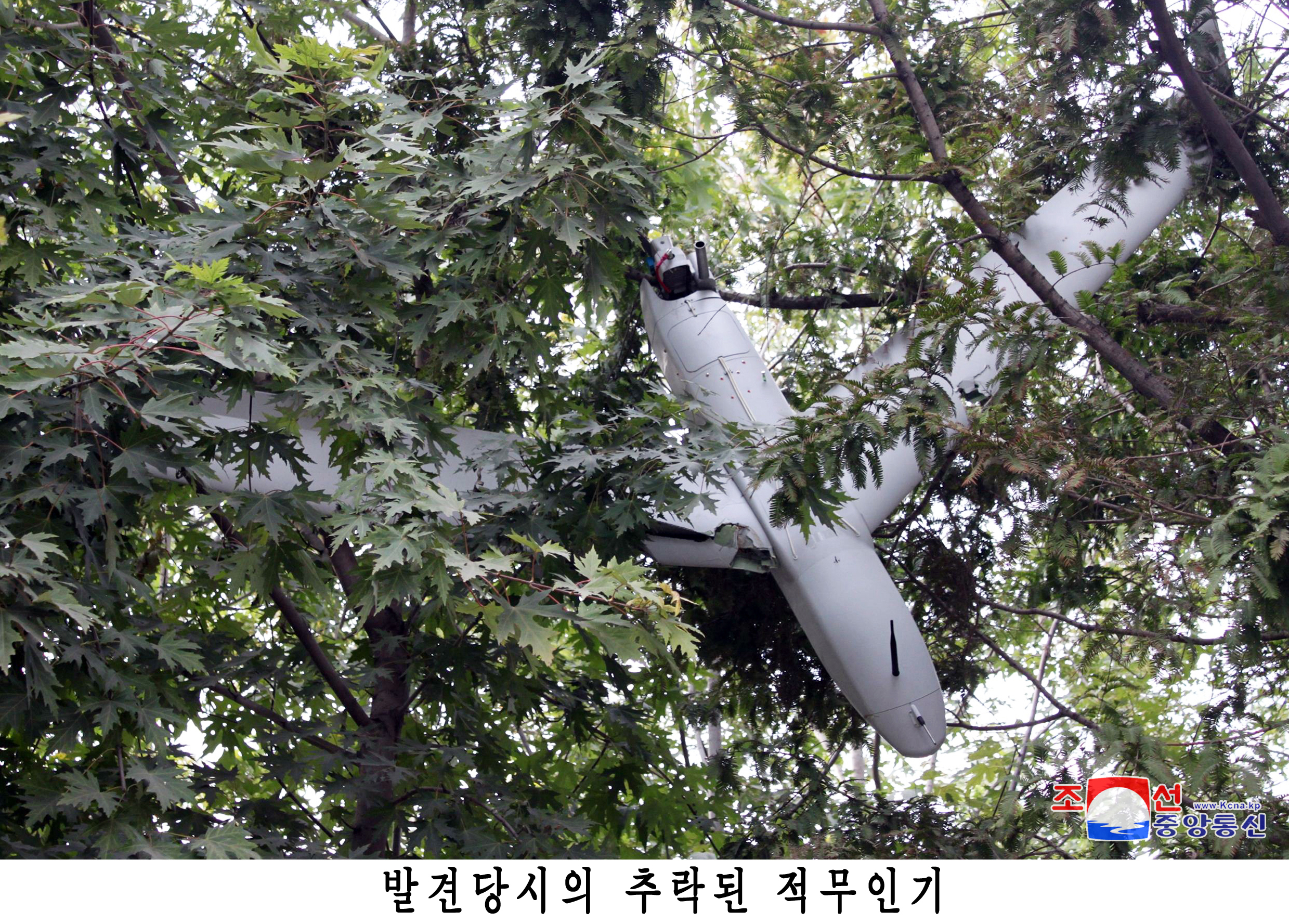 북한이 평양에서 한국군에서 운용하는 드론과 동일 기종의 무인기 잔해를 발견했다고 주장하며 관련 사진을 공개했다. 북한 국방성 대변인은 19일 조선중앙통신을 통해 “한국군부깡패들의 중대주권침해도발사건이 결정적 물증의 확보와 그에 대한 객관적이며 과학적인 수사를 통해 명백히 확증되였다”고 발표했다. 2024.10.19. 연합뉴스